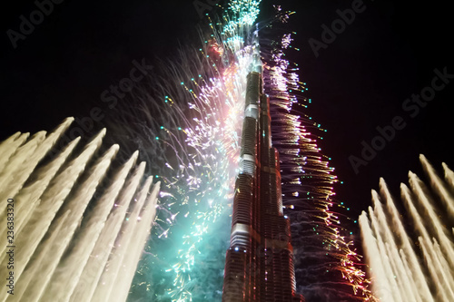 Festive firework in Dubai.
