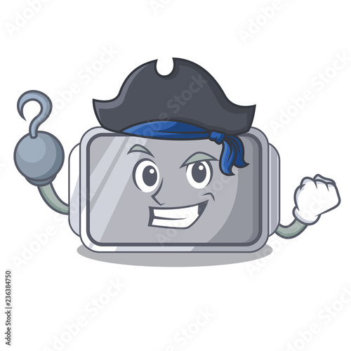 Pirate baking pan quality on isolated mascot