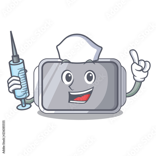 Nurse baking pan shape on the cartoon