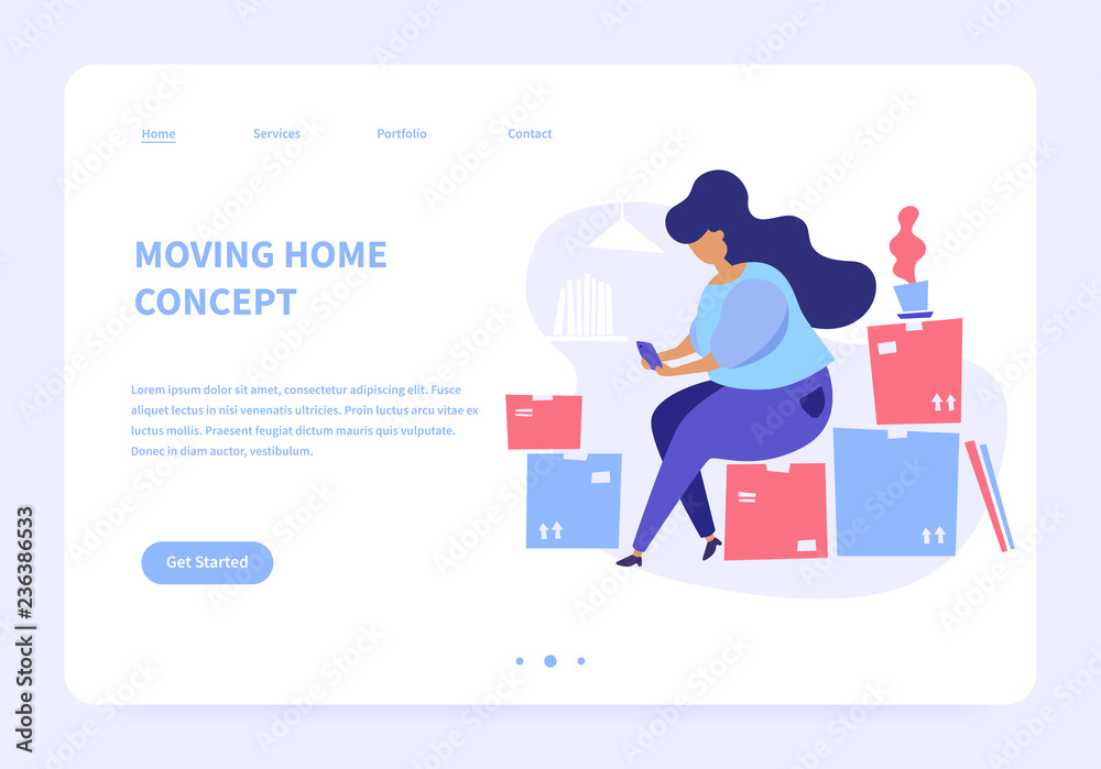 Moving Home Landing Page Concept 