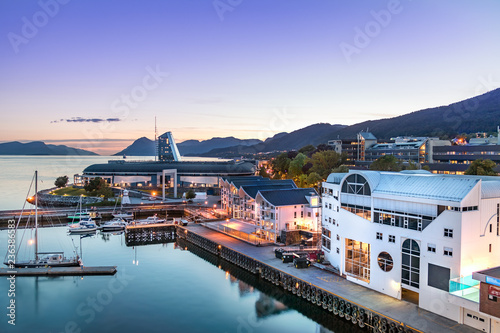 The Port of Molde at evening, Norway. photo
