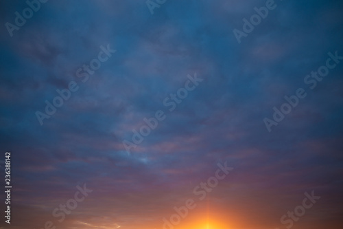 Sunset panorama clouds