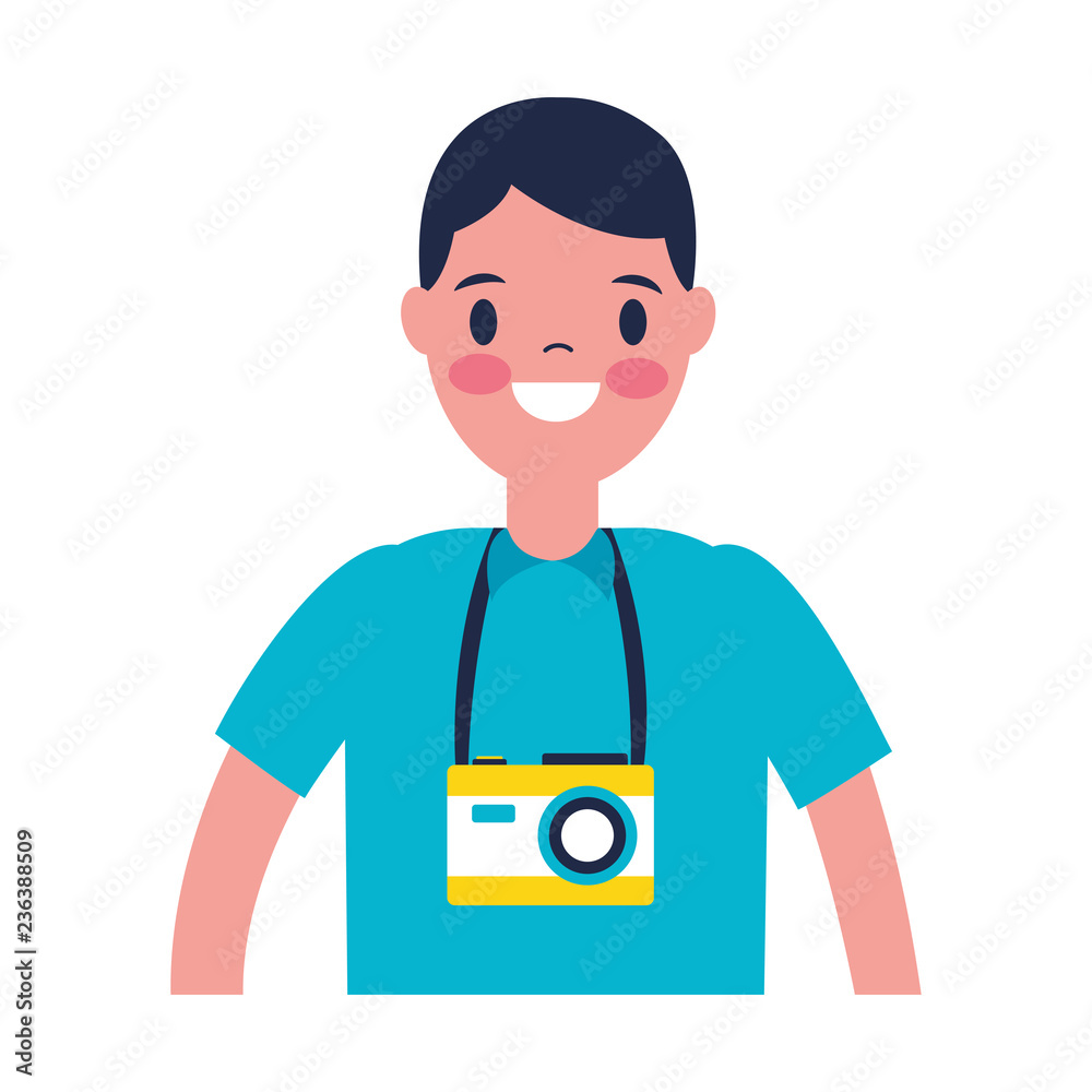 traveler man tourist on white background traveler man tourist on white background