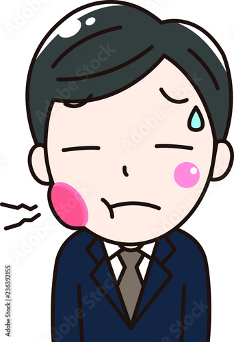 男性会社員サラリーマン-虫歯、歯痛