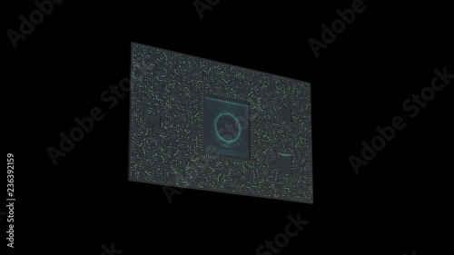 Abstract Animated Circuit Board Padlock Protected 3.mov