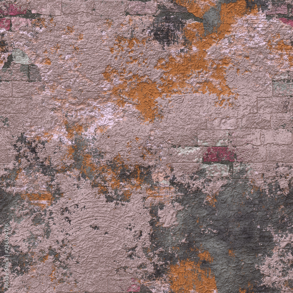 Grunge brick wall seamless background or texture
