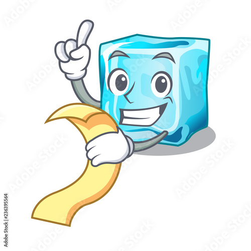 With menu Ice cubes set on wiht character