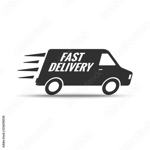 Fast delivery. Vector logo.