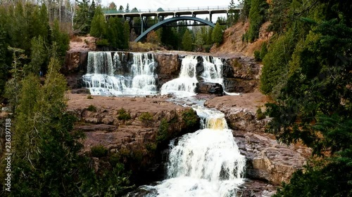 Gooseberry Falls State Park in Minnesota late autumn on the North Shore of Lake Superior photo