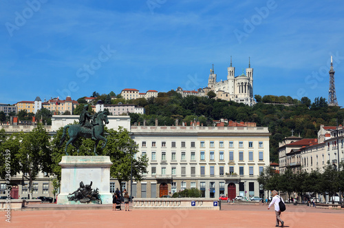 Lyon France the main Square called Place Bellecour and Equestria