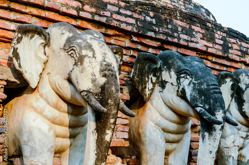 Photography statue in thai temple, digital photo picture as a background