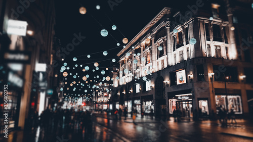 Photography London Christmas lights and decorations on Oxford St