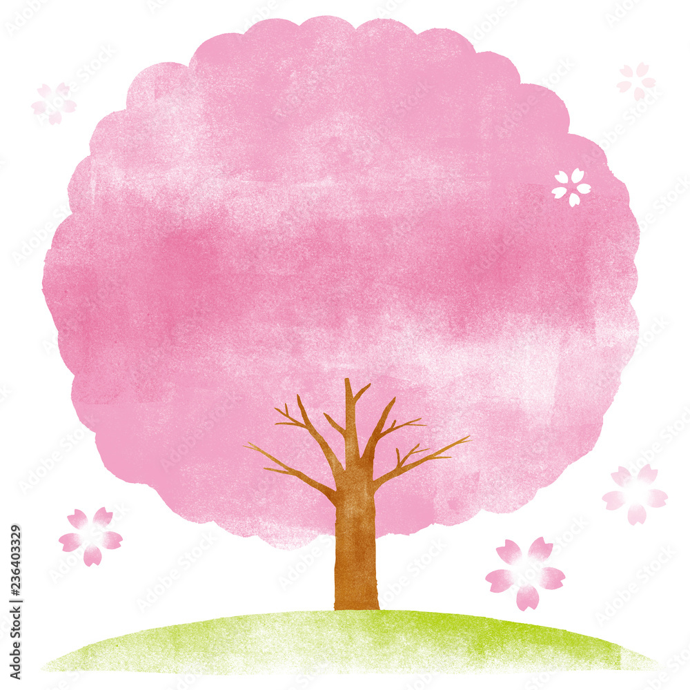 桜の木 背景イラスト Ilustracion De Stock Adobe Stock