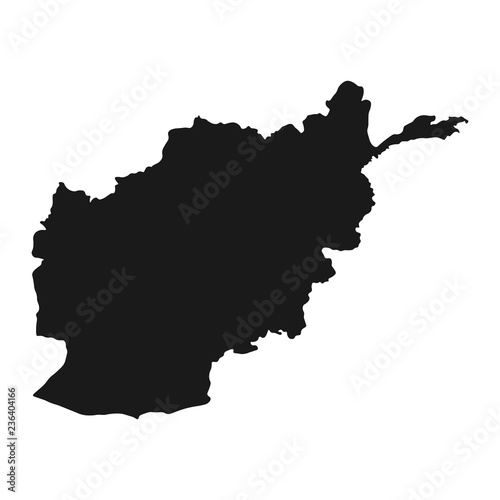 afghanistan vector map. white background and isolated illustration