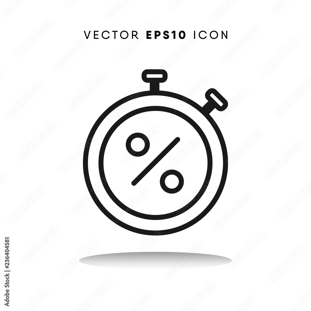Stopwatch black friday vector icon Stopwatch black friday vector icon