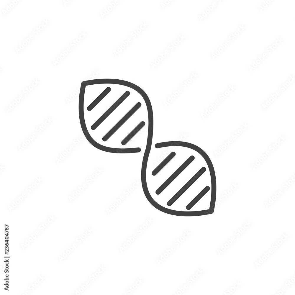 DNA structure outline icon. linear style sign for mobile concept and web design. Chromosome dna simple line vector icon. Genetics symbol, logo illustration. Pixel perfect vector graphics DNA structure outline icon. linear style sign for mobile concept and web design. Chromosome dna simple line vector icon. Genetics symbol, logo illustration. Pixel perfect vector graphics
