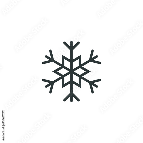 Snowflake icon or logo. Christmas and winter theme symbol. Vector and illustration. xmas icon