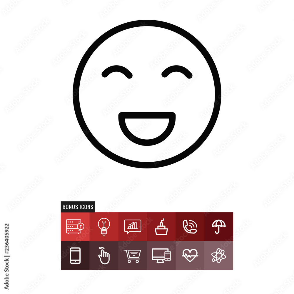 Fototapeta premium Happy face vector icon
