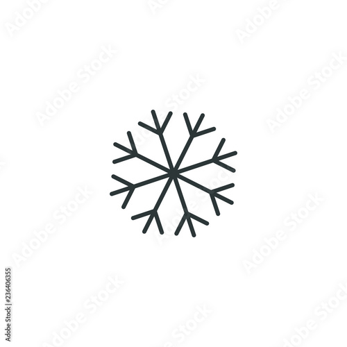 Snowflake icon or logo. Christmas and winter theme symbol. Vector and illustration. xmas icon