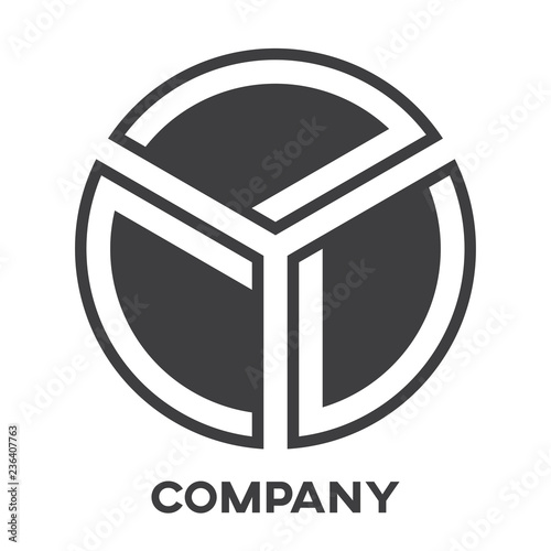 Free Download Abstract round Y logo  - GFXLoad