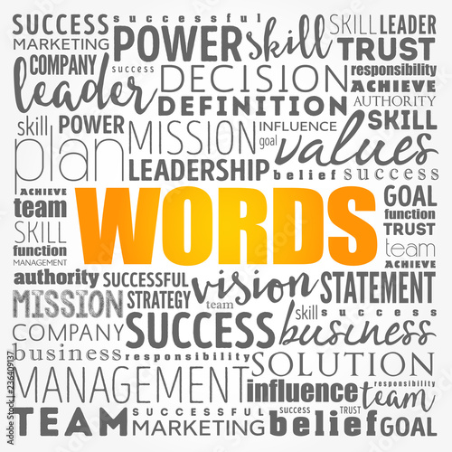 WORDS - word cloud collage, business concept background