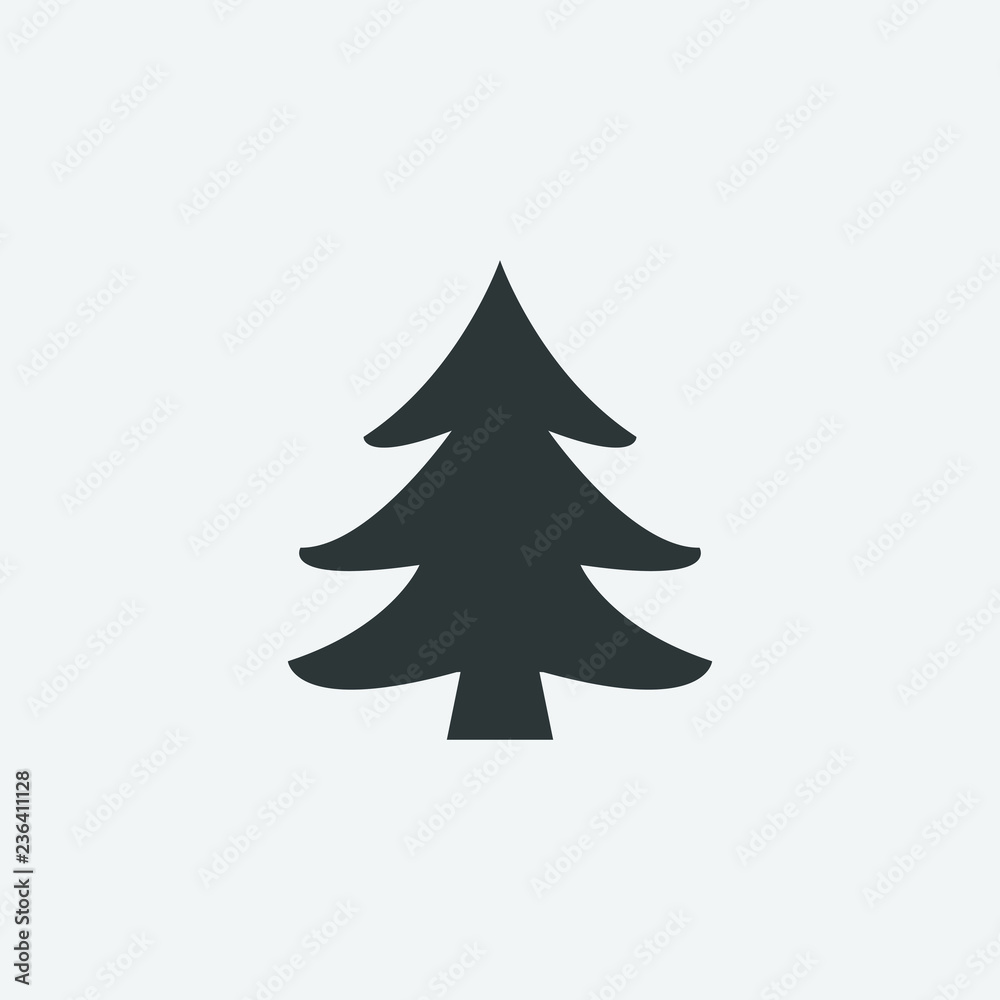 Fototapeta Christmas Tree icon, Xmas tree symbol, New year icon symbol