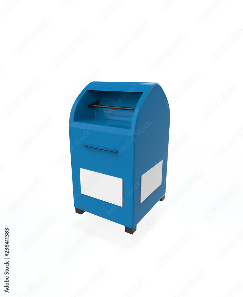 Touch Bin isolated on white background. 3d illustration Touch Bin isolated on white background. 3d illustration