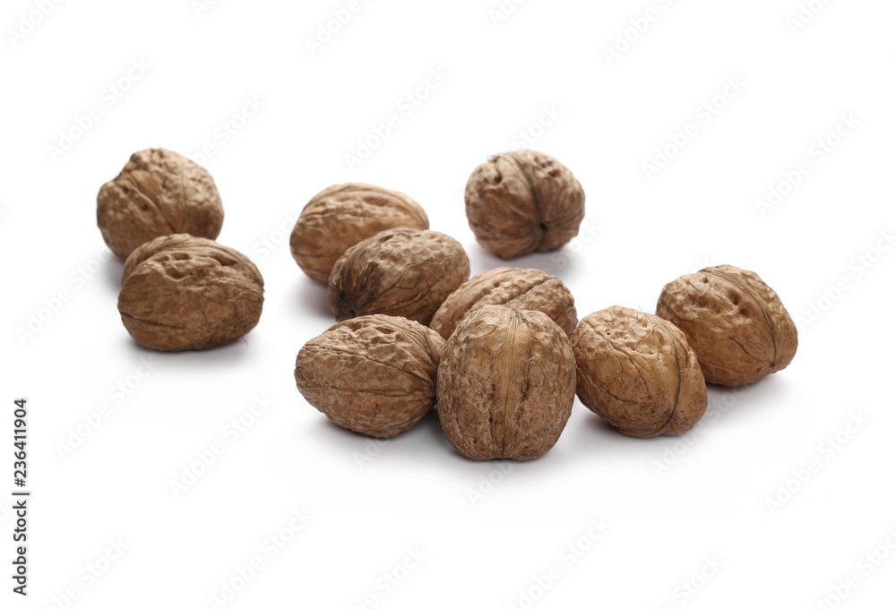 Walnuts, isolated on white background Walnuts, isolated on white background