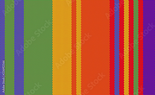 Blanket stripes seamless vector pattern. Background for Cinco de Mayo party decor or ethnic mexican fabric pattern with colorful stripes. Serape gesign