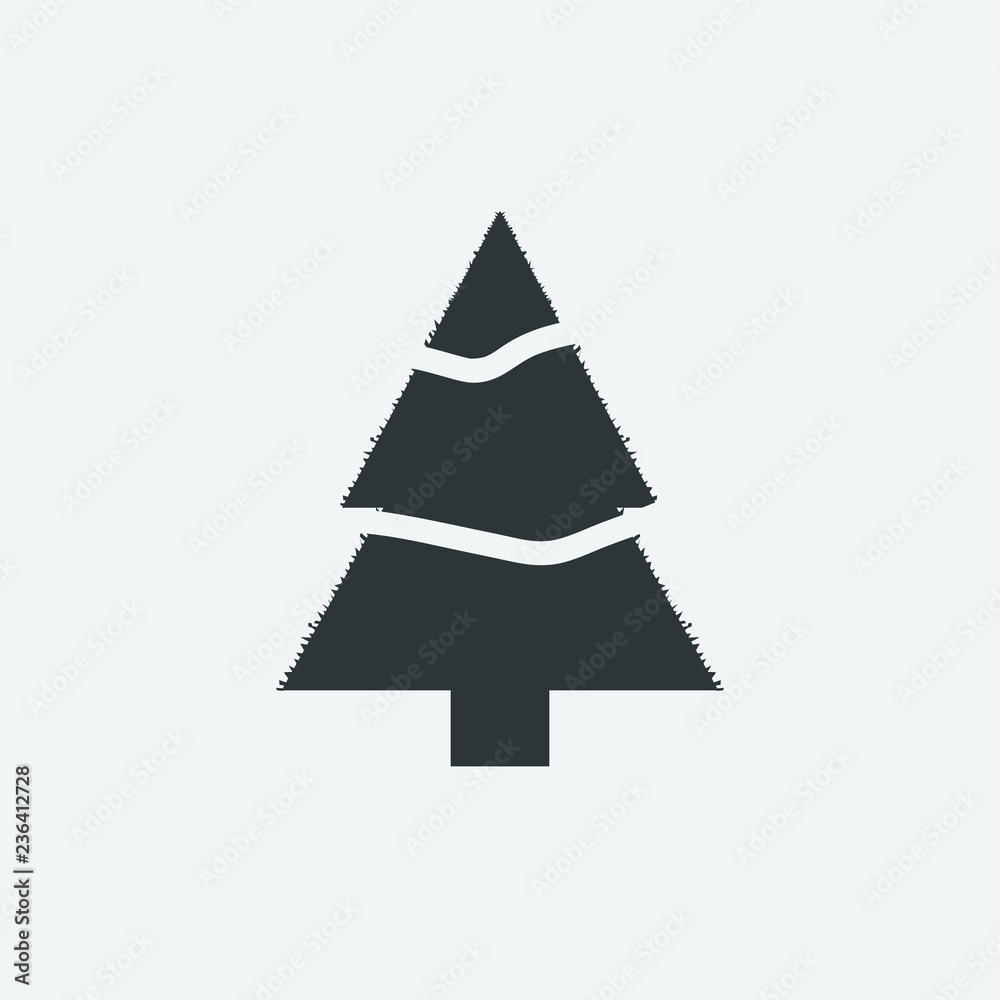 Obraz premium Christmas Tree icon, Xmas tree symbol, New year icon symbol