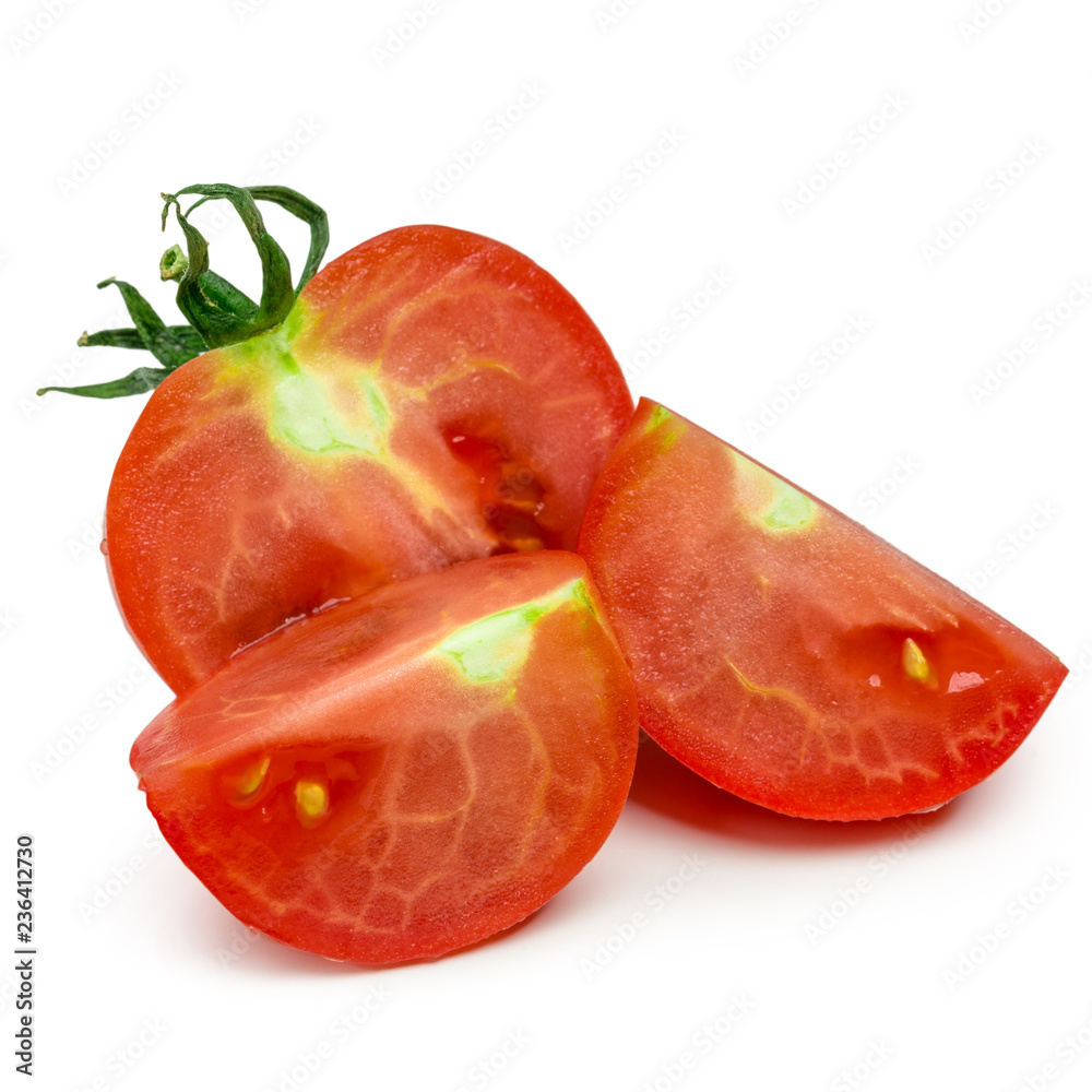 Tomatoes. Whole and a half isolated on white Tomatoes. Whole and a half isolated on white