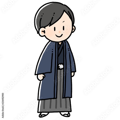成人式に出る男性