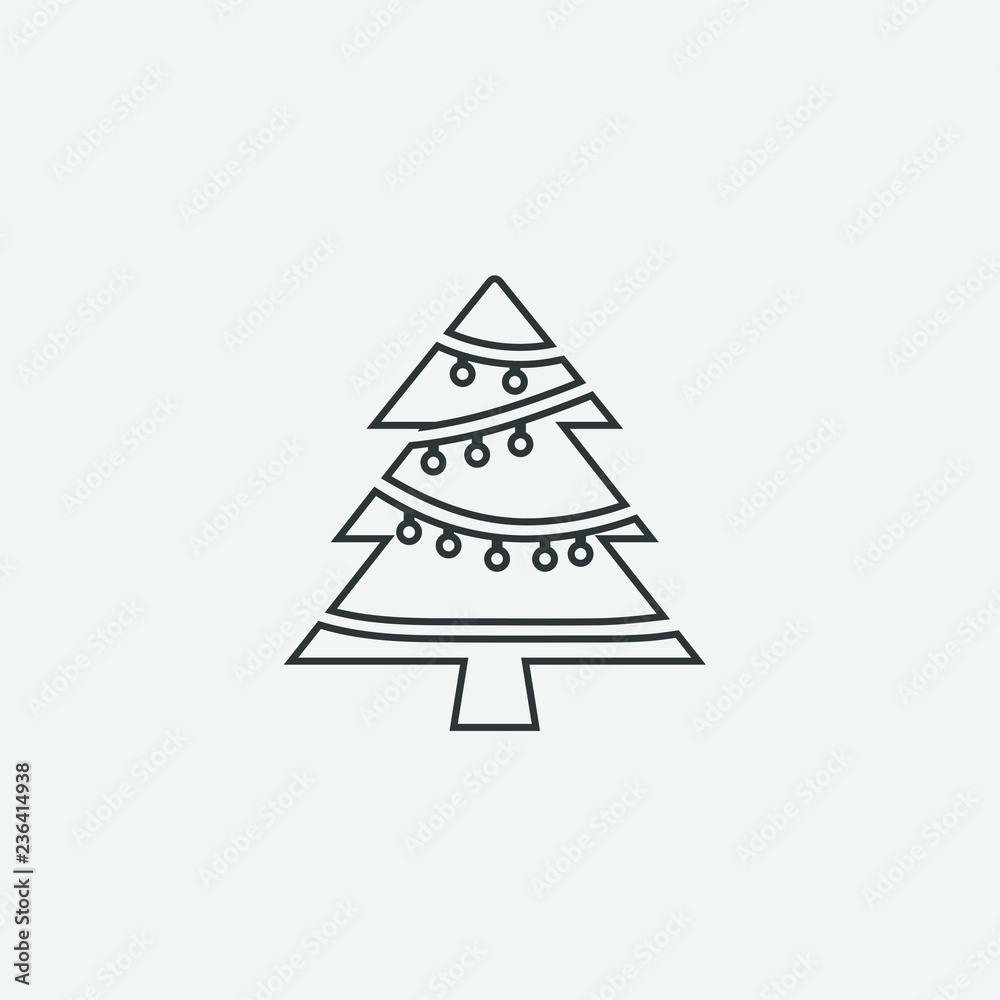 Christmas Tree icon, Xmas tree symbol, New year icon symbol Christmas Tree icon, Xmas tree symbol, New year icon symbol