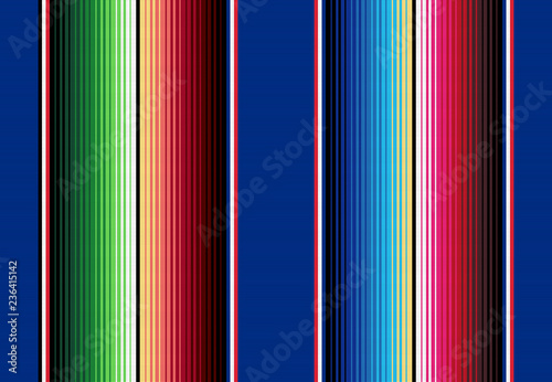 Blanket stripes seamless vector pattern. Background for Cinco de Mayo party decor or ethnic mexican fabric pattern with colorful stripes. Serape gesign