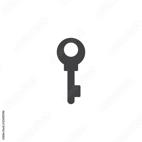 Antique key vector icon. filled flat sign for mobile concept and web design. Retro Key simple solid icon. Symbol, logo illustration. Pixel perfect vector graphics