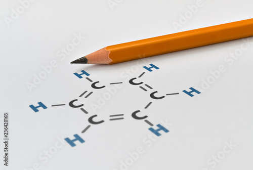 Chemical graph of benzene photo
