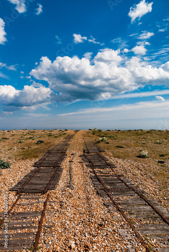 road to nowhere - wooden boarding moves away into the distance