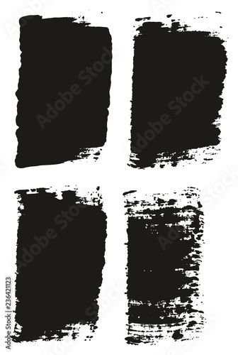 Paint Brush Wide Lines High Detail Abstract Vector Background Set 26