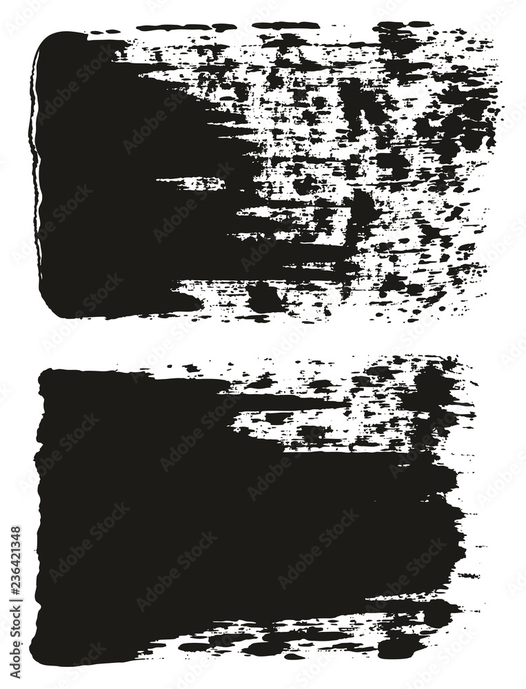 Paint Brush Wide Lines High Detail Abstract Vector Background Set 17