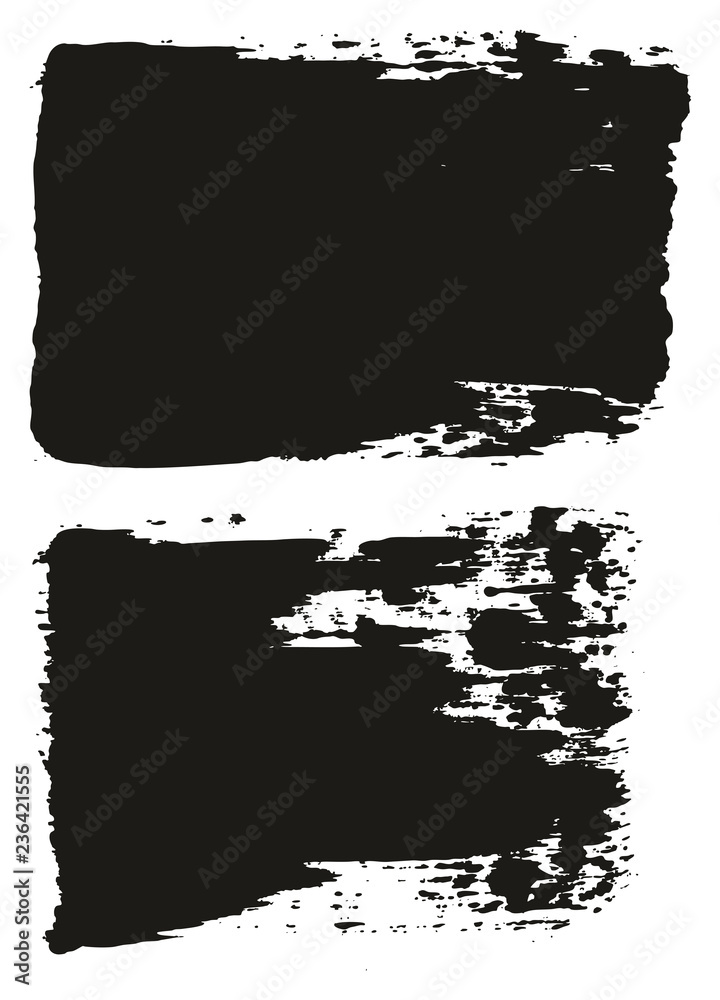 Paint Brush Wide Lines High Detail Abstract Vector Background Set 09