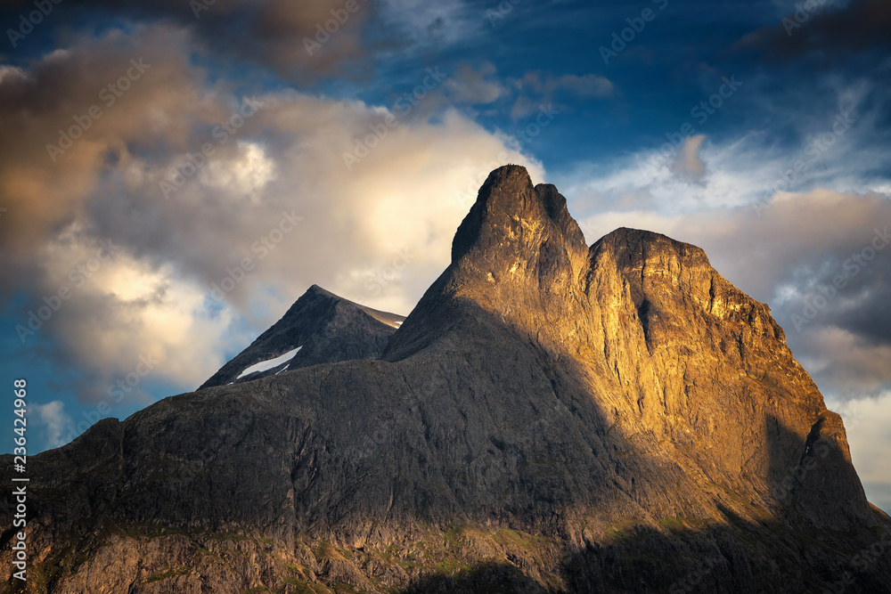 Fototapeta premium Romsdalshornet mountain in Romsdalen. Norway