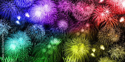 Silvester Feuerwerk Sylvester Neujahr Hintergrund Banner bunt Neues Jahr Neuen Neu