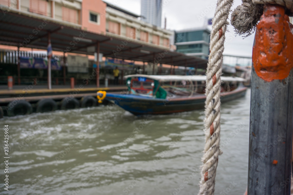 Khlong Saen Saep Express Boat Bokeh Khlong Saen Saep Express Boat Bokeh