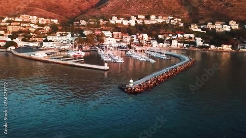 Aerial shot of Old Harbour, Gordan's Bay, South Africa photo