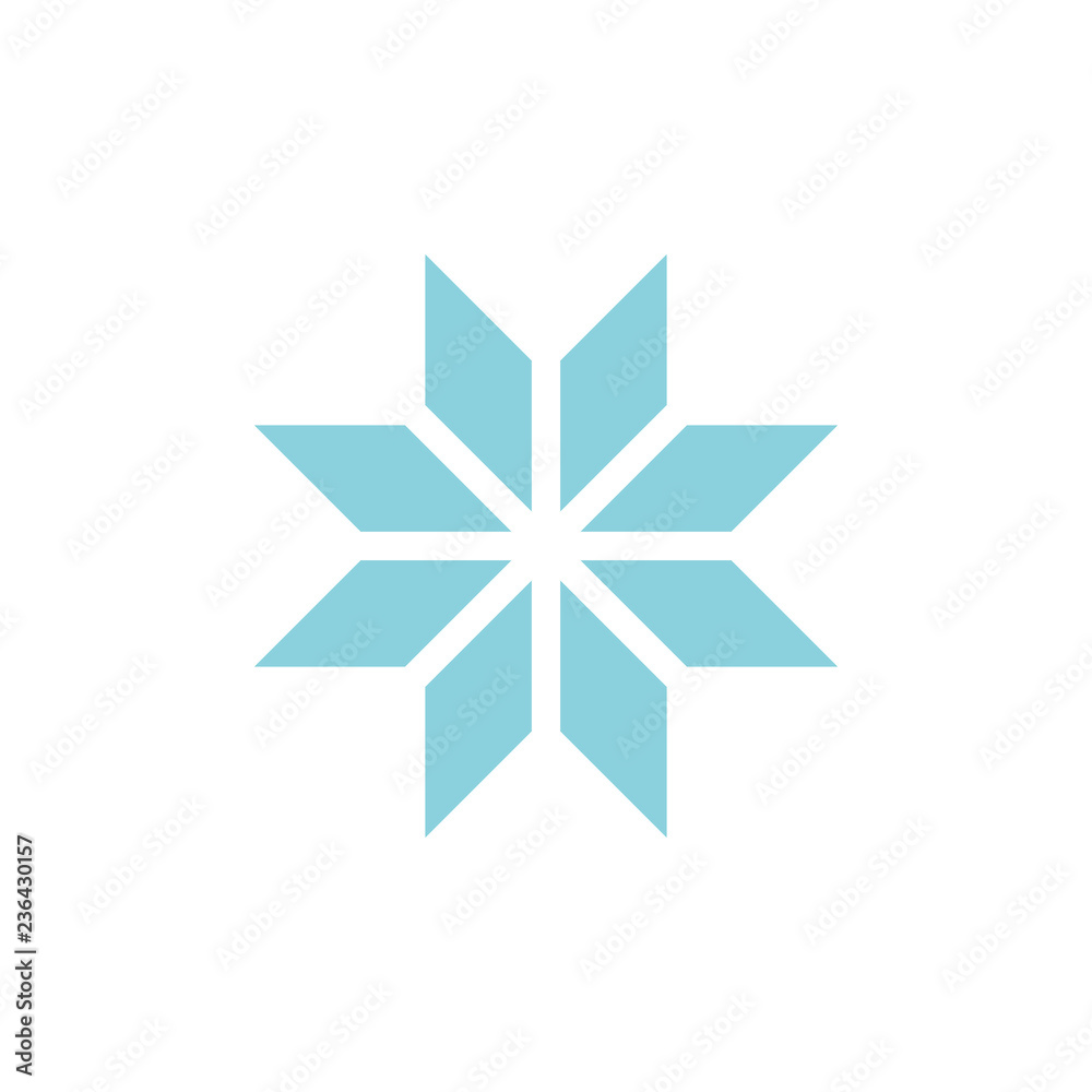 Winter snowflake romb icon