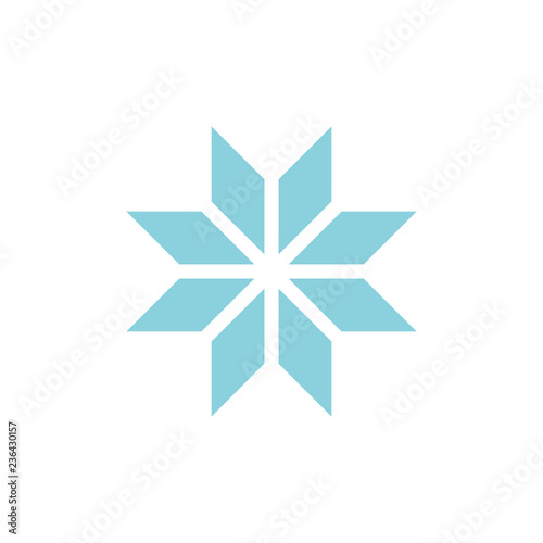 Winter snowflake romb icon photo