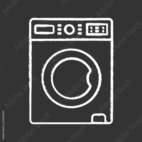 Washing machine chalk icon