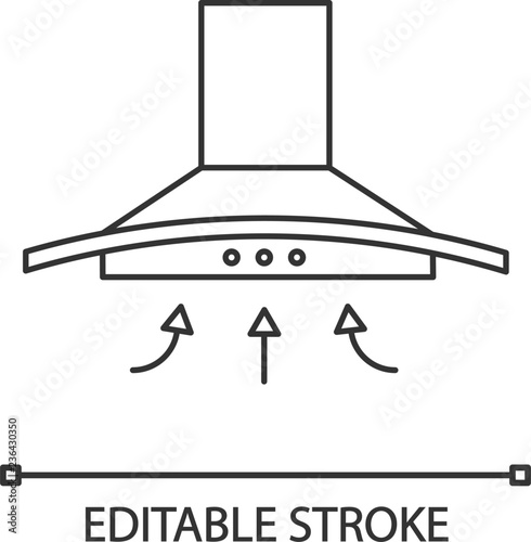Range hood linear icon