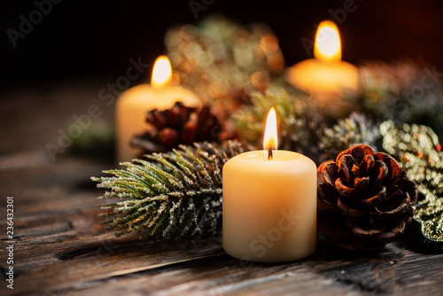 Christmas decoration with candles