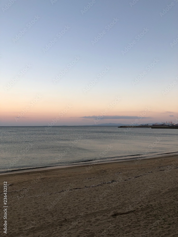 海の夕焼け